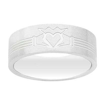 Celtic Love Stainless Steel Claddagh Ring - Irish Promise Ring