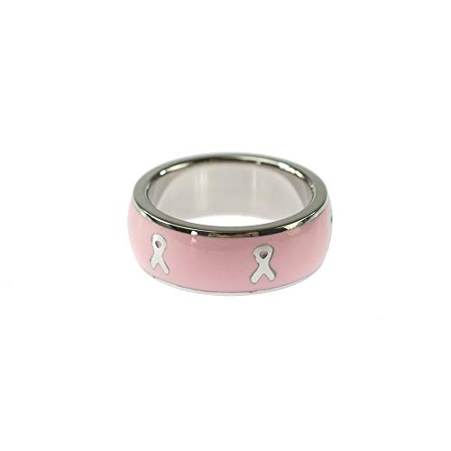 Pink-Enamel-Ribbon-Ring