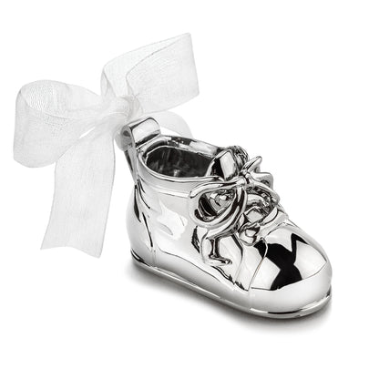 Personalized Silver Plated Baby Bootie or Mary Jane Shoe for Girl or Boy Keepsake Gift