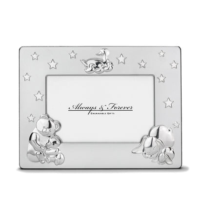 Personalized Steel Baby Picture Frame - Engraved Baby Keepsake Gift