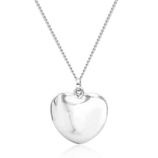 Polished Heart Pendant Necklace