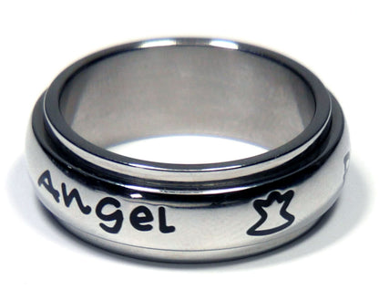 Protected By An Angel Spinner Ring