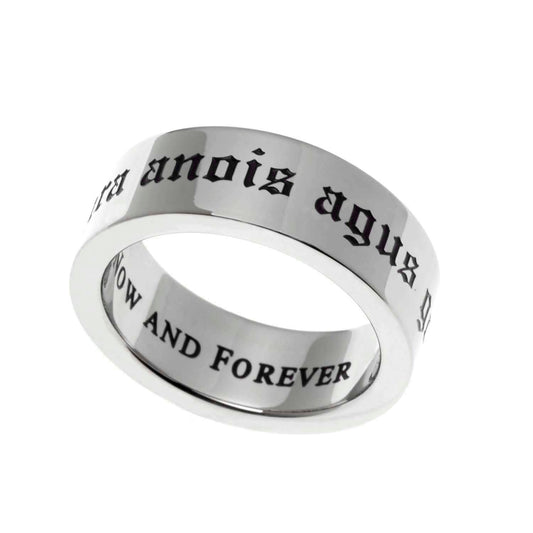 Irish Gaelic "Love Now and Forever" Poesy Ring - Gra Anois Agus Go Deo