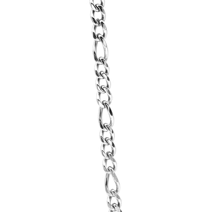 9 mm Figaro Men's Link Chain 20" Necklace Stainless Steel Jewelry for Men