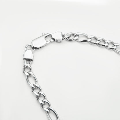 9 mm Figaro Men's Link Chain 20" Necklace Stainless Steel Jewelry for Men