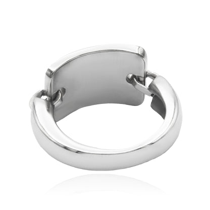 Lucky Horseshoe Ring Stainless Steel Equestrian Jewelry for Women or Men