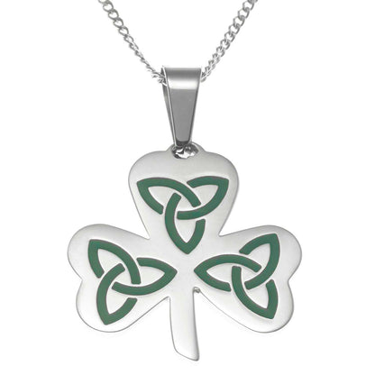 Trinity Knot Shamrock Pendant Necklace