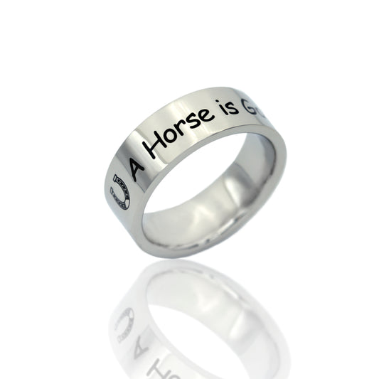 A Horse is Gods Gift to Women Equestrian Ring Jewelry for the Pet Owner