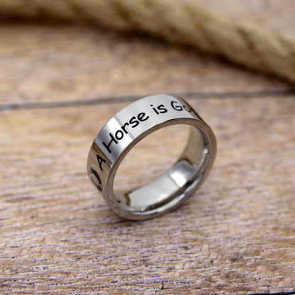 A Horse is Gods Gift to Women Equestrian Ring Jewelry for the Pet Owner