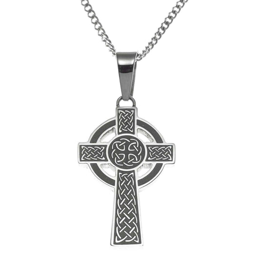 Celtic Cross with Nimbus Pendant Necklace