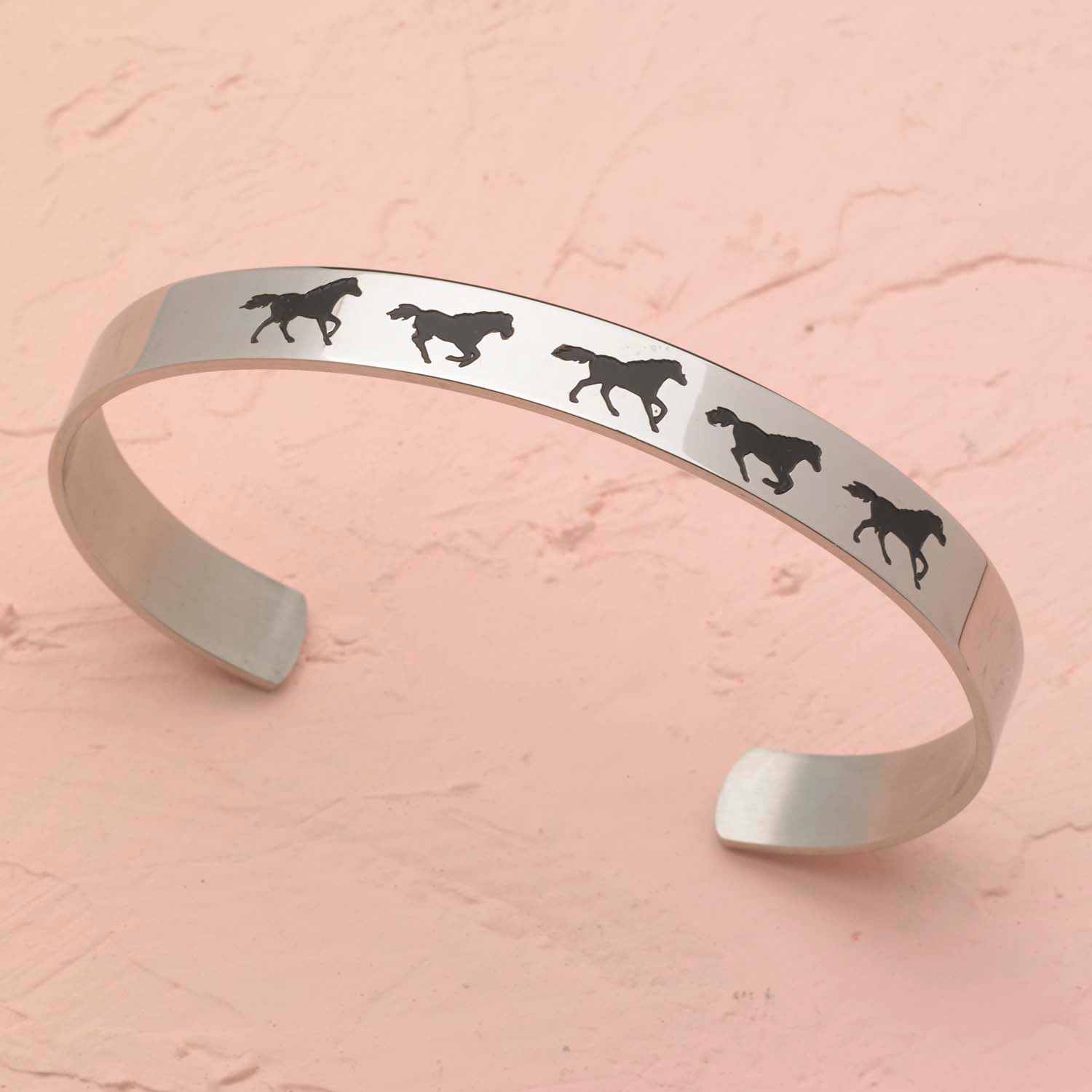 Hunt Scene Cuff Bracelet - popular Horse Bracelet, Horse Jewelry, Gift for Horse Lover, Equestrian Jewelry, Equestrian Bracelet, Horse Cuff