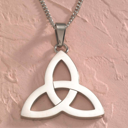 Polished Trinity Knot Pendant Necklace