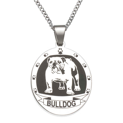 Personalized Dog Breed Pendant Necklace - 10 Popular Breeds Available