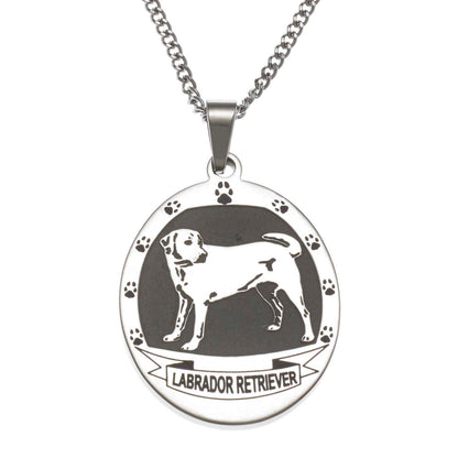 Personalized Dog Breed Pendant Necklace - 10 Popular Breeds Available