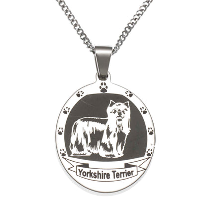 Personalized Dog Breed Pendant Necklace - 10 Popular Breeds Available