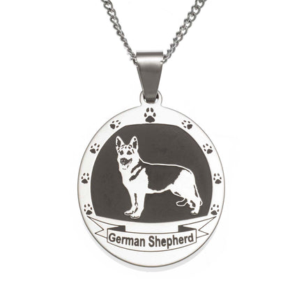 Personalized Dog Breed Pendant Necklace - 10 Popular Breeds Available