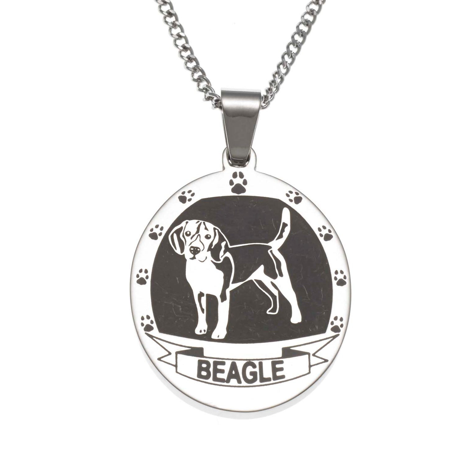 Personalized Dog Breed Pendant Necklace - 10 Popular Breeds Available