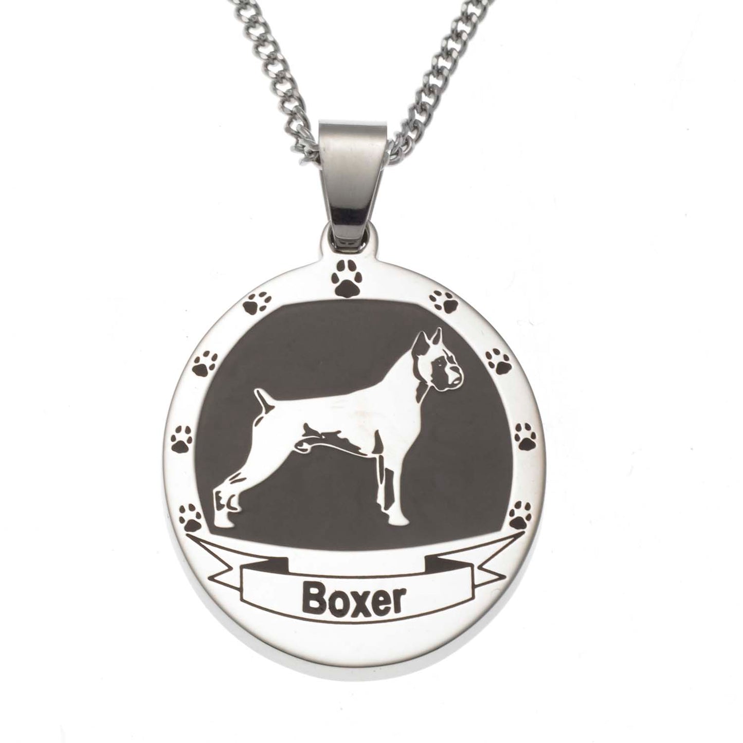 Personalized Dog Breed Pendant Necklace - 10 Popular Breeds Available