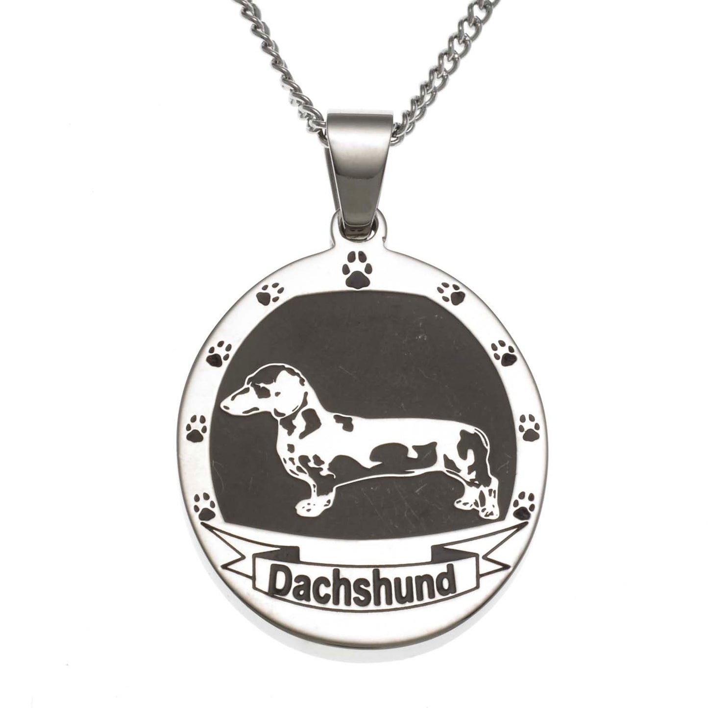 Personalized Dog Breed Pendant Necklace - 10 Popular Breeds Available