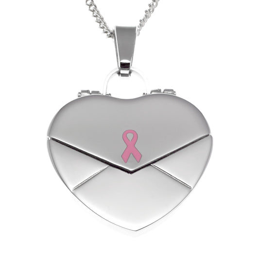 Pink-Ribbon-Heart-Locket-Pendant-Necklace