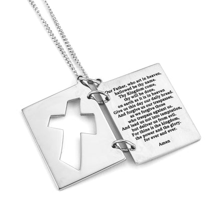 the lords prayer pendant-bible-religious jewelry-our father prayer-easter gift-spiritual gifts