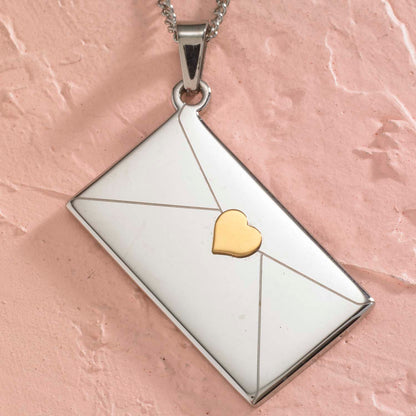 For the Little Girl Envelope Pendant Necklace