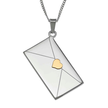 For the Little Girl Envelope Pendant Necklace