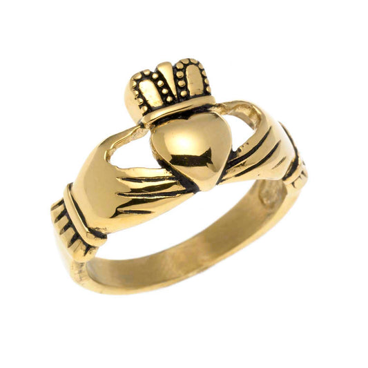 Medium Gold Claddagh Ring
