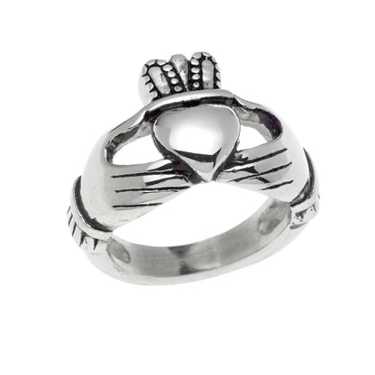 Medium Steel Claddagh Ring