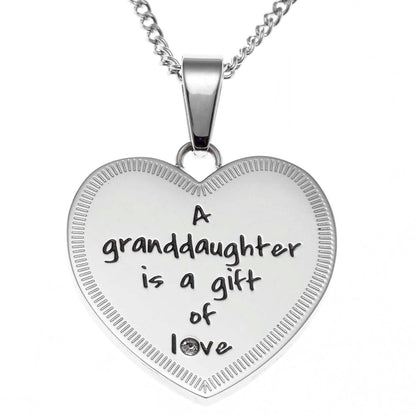 A Granddaughter Heart Pendant Necklace