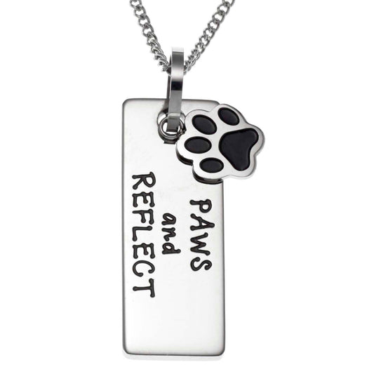 Paws and Reflect Inspirational Pet Memorial Pendant Necklace