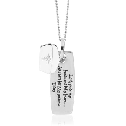 Nurse's Prayer with Cap Charm Pendant Necklace