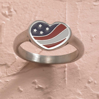 American Flag Heart Ring Rings 18 Joyful Sentiments