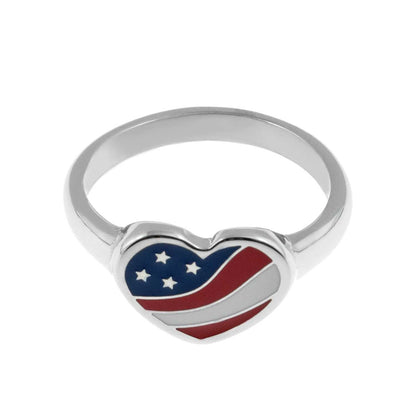 American Flag Heart Ring Rings 18 Joyful Sentiments