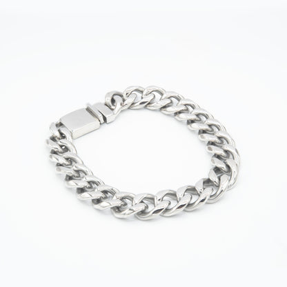 13.2mm Cuban Link Chain Bracelet Stainless Steel Jewelry for Men