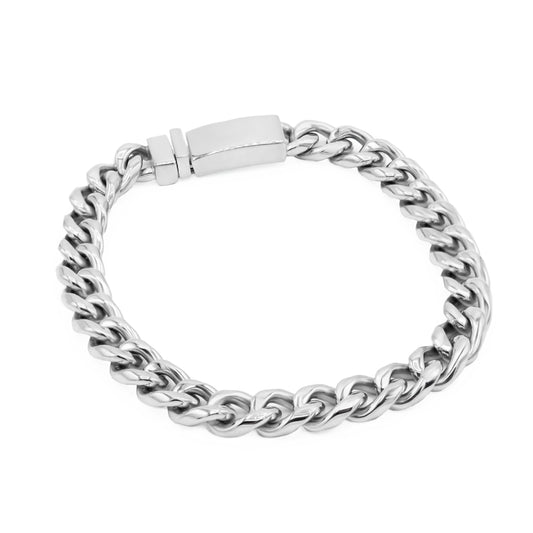 8 mm Cuban Link Chain Bracelet Stainless Steel Jewelry for Men