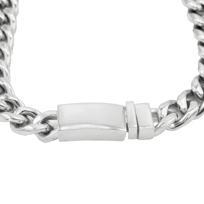 8 mm Cuban Link Chain Bracelet Stainless Steel Jewelry for Men