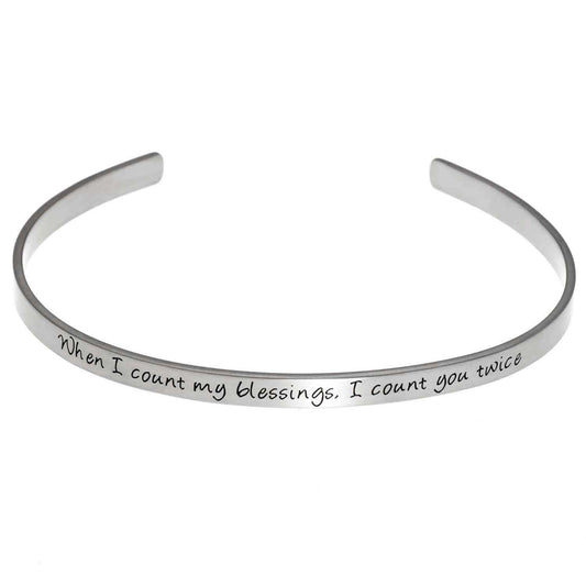 Count My Blessings Cuff Bracelet Bracelets 10 Joyful Sentiments