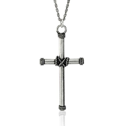 Cross Pendant Necklace With Rope Accents New 10 Joyful Sentiments