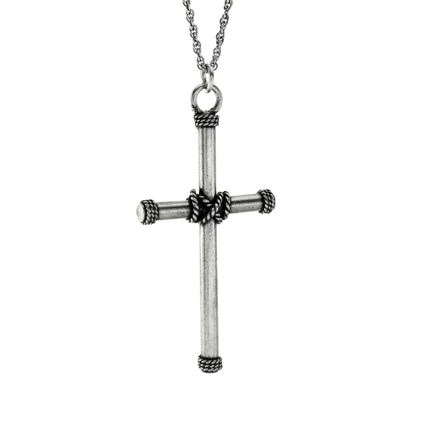 Cross Pendant Necklace With Rope Accents New 10 Joyful Sentiments