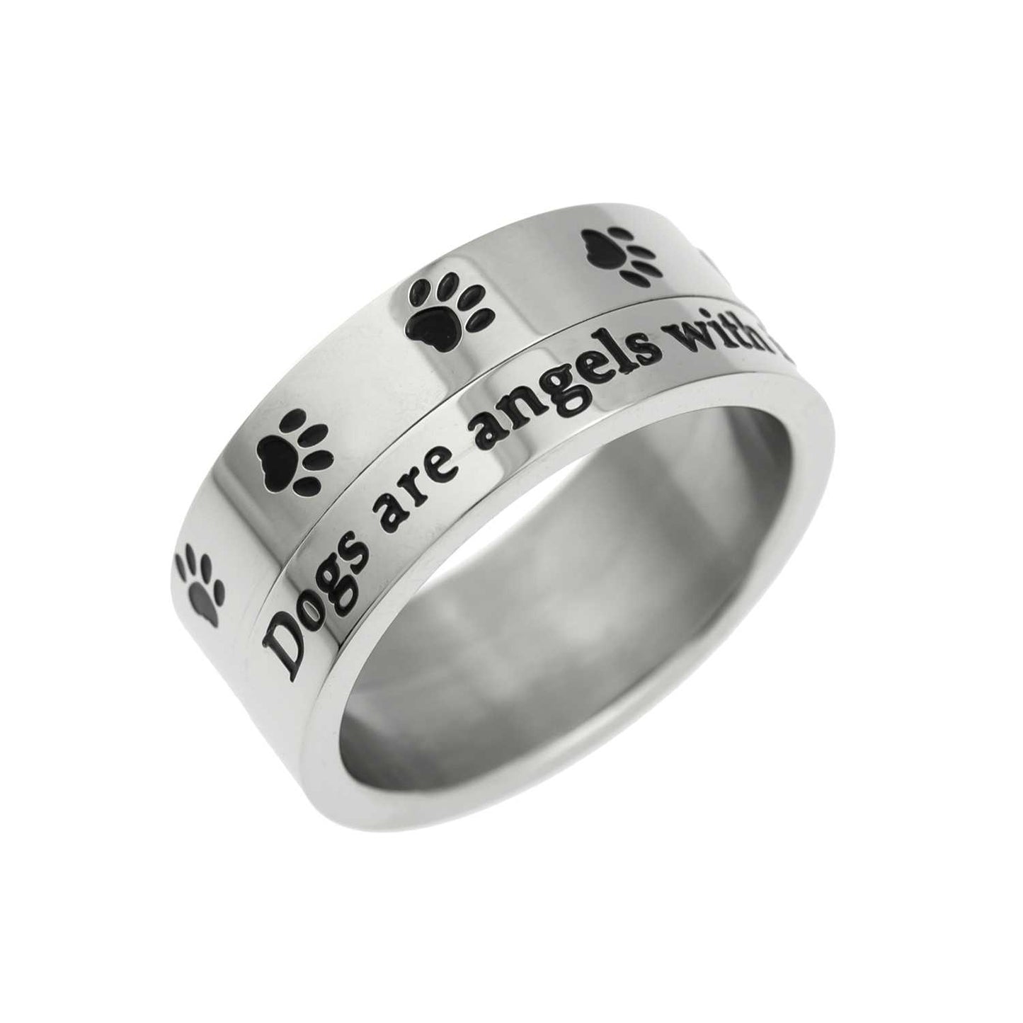 Dogs Are Angels Spinner Ring Rings 19 Joyful Sentiments