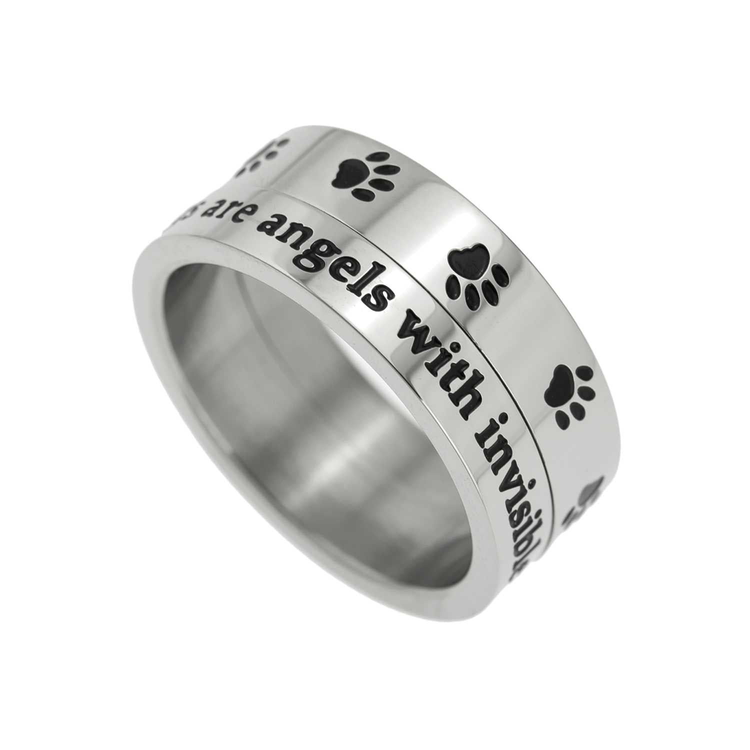 Dogs Are Angels Spinner Ring Rings 19 Joyful Sentiments