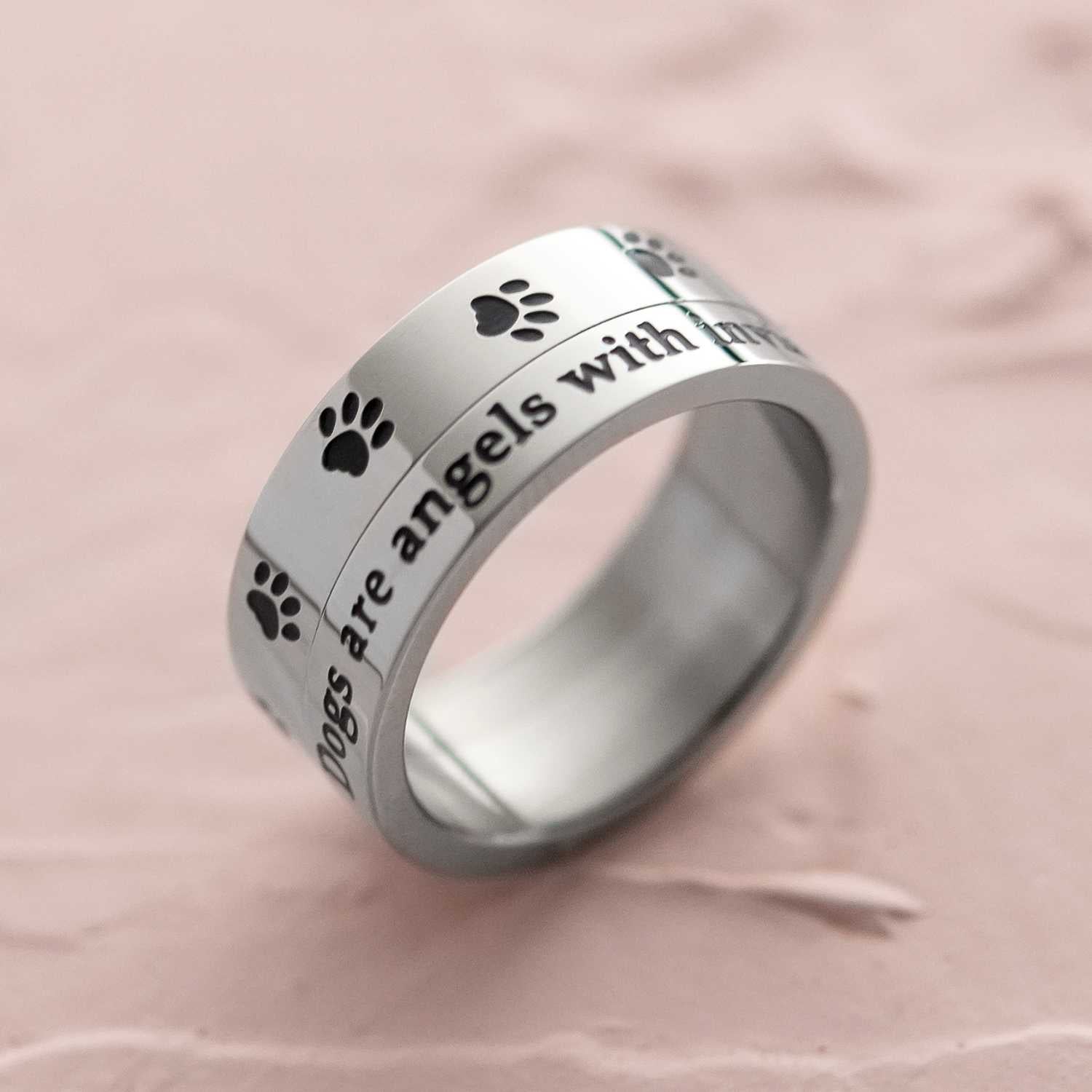 Dogs Are Angels Spinner Ring Rings 19 Joyful Sentiments