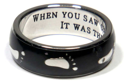 Enamel Footprints Ring Rings 25 Joyful Sentiments