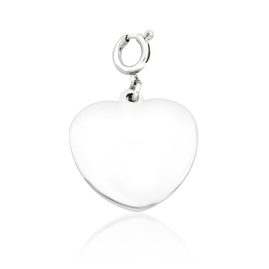Heart Shape 3/4" Charm bracelet charm-necklace heart charm-Steel