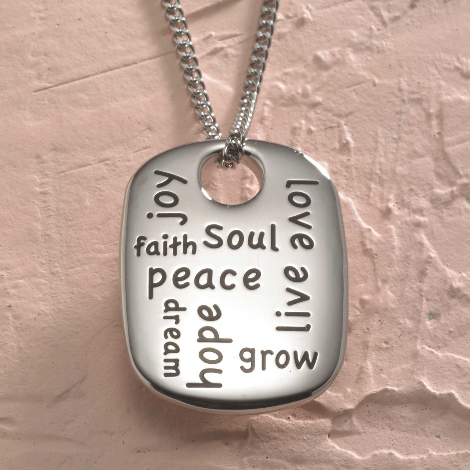 Inspirational Words Pendant Necklace Pendants 20 Joyful Sentiments