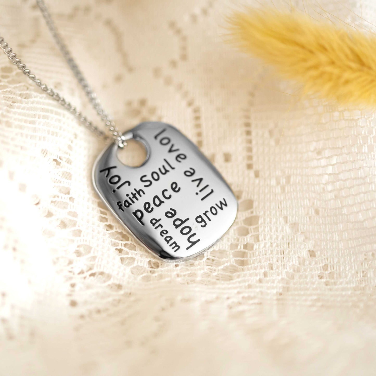 Inspirational Words Pendant Necklace Pendants 20 Joyful Sentiments