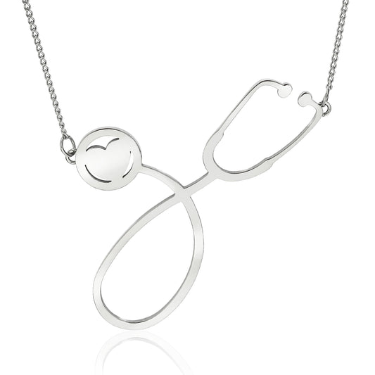 necklace-nurse jewelry-stethoscope jewelry-medical jewelry