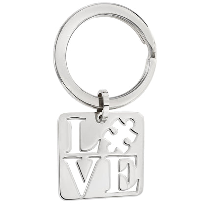 Autism Awareness Puzzle Piece Love Keyring - Unique Support Gift