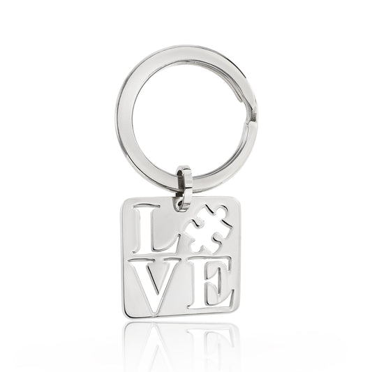 Autism Awareness Puzzle Piece Love Keyring - Unique Support Gift